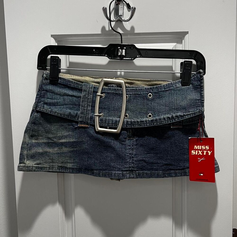 Miss-sixty Women's Blue and Navy Skirt